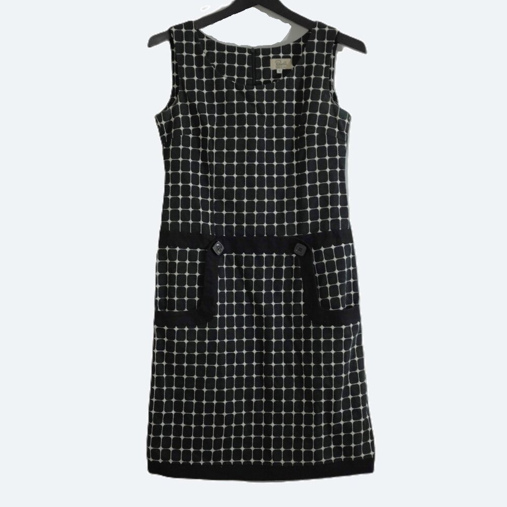 Pamela retro sleeveless textured dress 100% cotton made in Italy size 42